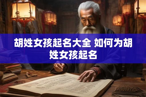 胡姓女孩起名大全 如何为胡姓女孩起名