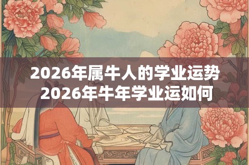 2026年属牛人的学业运势 2026年牛年学业运如何