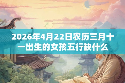 2026年4月22日农历三月十一出生的女孩五行缺什么 2026年4月22日农历三月十一出生的女孩五行缺什么