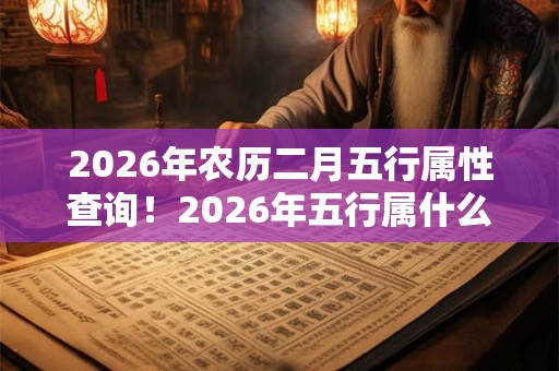 2026年农历二月五行属性查询！2026年五行属什么