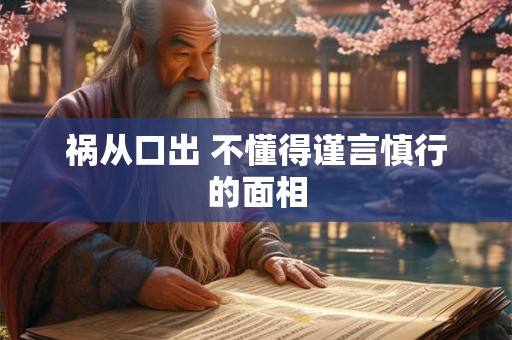 祸从口出 不懂得谨言慎行的面相