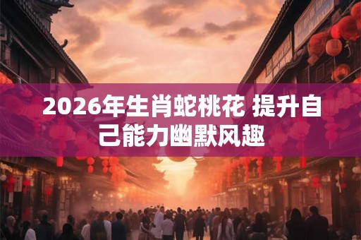2026年生肖蛇桃花 提升自己能力幽默风趣