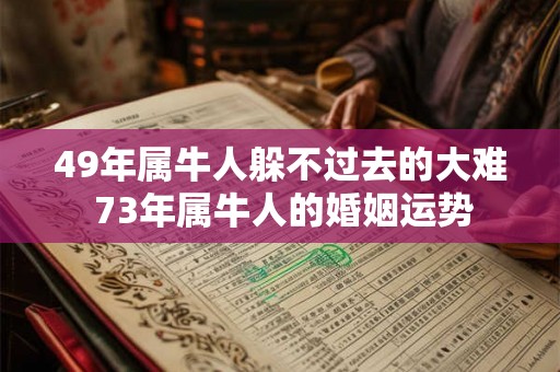 49年属牛人躲不过去的大难 73年属牛人的婚姻运势 49年属牛人躲不过去的大难 73年属牛人的婚姻运势