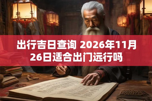 出行吉日查询 2026年11月26日适合出门远行吗 出行吉日查询 2026年11月26日适合出门远行吗