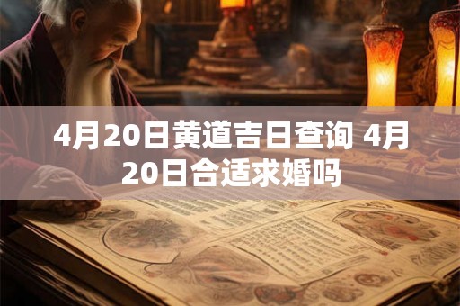 4月20日黄道吉日查询 4月20日合适求婚吗