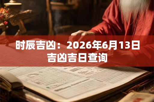 时辰吉凶：2026年6月13日吉凶吉日查询
