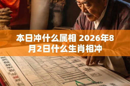 本日冲什么属相 2026年8月2日什么生肖相冲