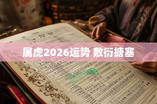 属虎2026运势 敷衍搪塞