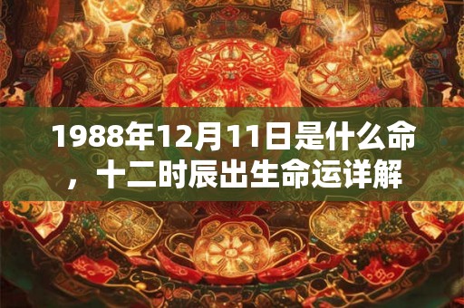 1988年12月11日是什么命,十二时辰出生命运详解 1988年12月11日是什么命,十二时辰出生命运详解