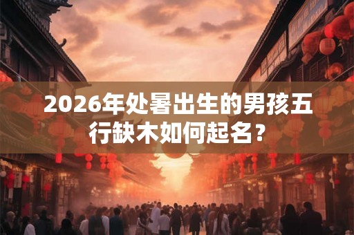 2026年处暑出生的男孩五行缺木如何起名？