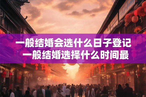 一般结婚会选什么日子登记  一般结婚选择什么时间最好