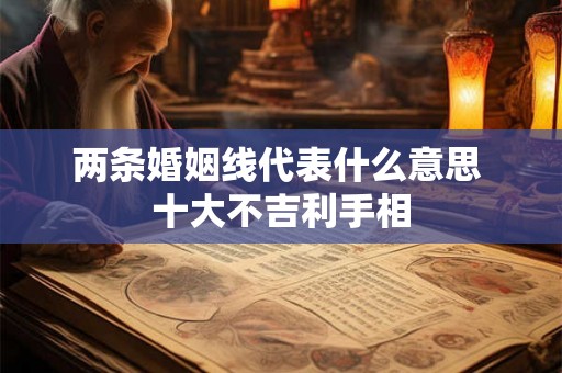 两条婚姻线代表什么意思 十大不吉利手相 两条婚姻线代表什么意思 十大不吉利手相