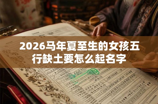 2026马年夏至生的女孩五行缺土要怎么起名字