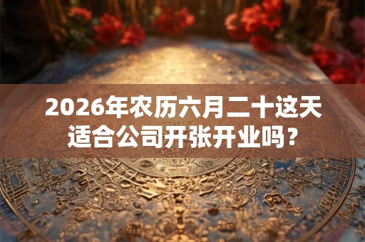 2026年农历六月二十这天适合公司开张开业吗？