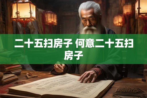 二十五扫房子 何意二十五扫房子 二十五扫房子 何意二十五扫房子