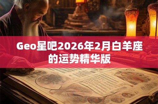 Geo星吧2026年2月白羊座的运势精华版