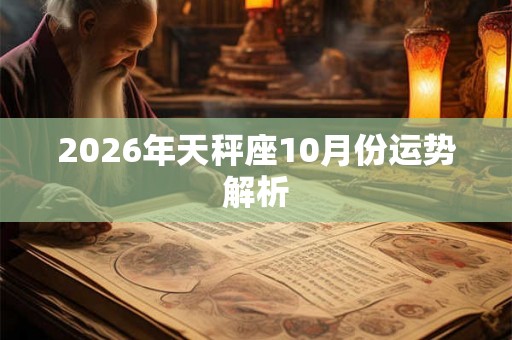 2026年天秤座10月份运势解析 2026年天秤座10月份运势解析