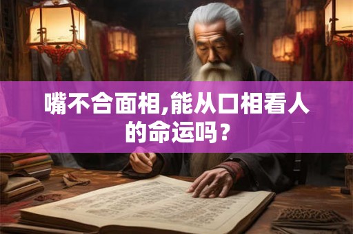 嘴不合面相,能从口相看人的命运吗? 嘴不合面相,能从口相看人的命运吗?