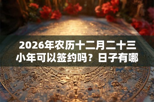 2026年农历十二月二十三小年可以签约吗？日子有哪些吉时？