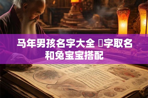 马年男孩名字大全 渃字取名和兔宝宝搭配