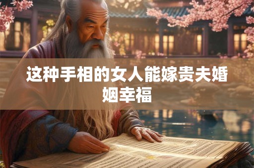 这种手相的女人能嫁贵夫婚姻幸福