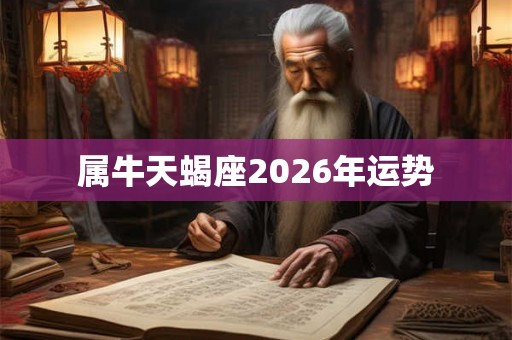 属牛天蝎座2026年运势