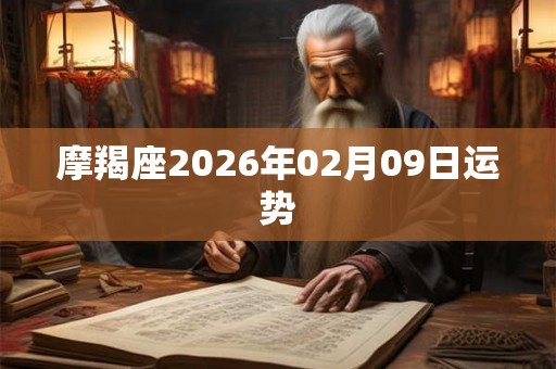 摩羯座2026年02月09日运势