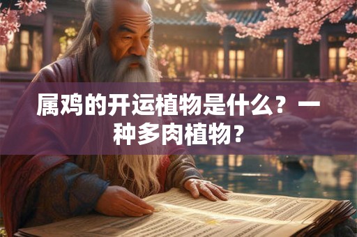 属鸡的开运植物是什么？一种多肉植物？