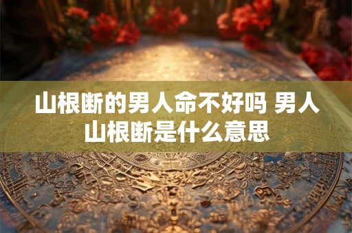 山根断的男人命不好吗 男人山根断是什么意思