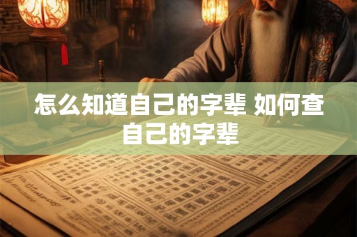 怎么知道自己的字辈 如何查自己的字辈 怎么知道自己的字辈 如何查自己的字辈