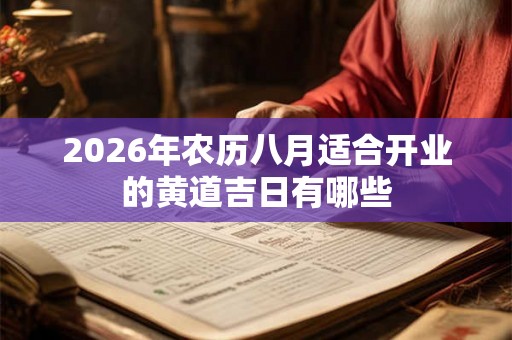 2026年农历八月适合开业的黄道吉日有哪些