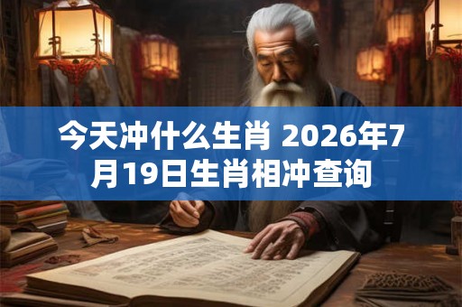 今天冲什么生肖 2026年7月19日生肖相冲查询