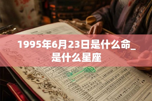 1995年6月23日是什么命_是什么星座