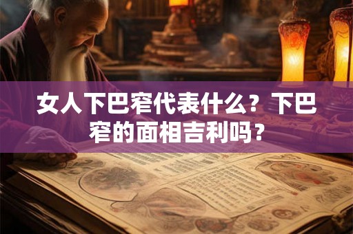 女人下巴窄代表什么？下巴窄的面相吉利吗？