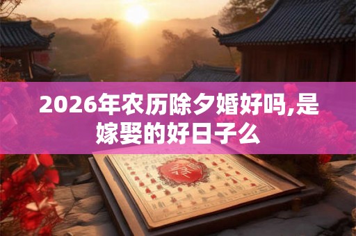 2026年农历除夕婚好吗,是嫁娶的好日子么