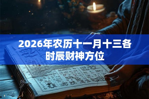 2026年农历十一月十三各时辰财神方位