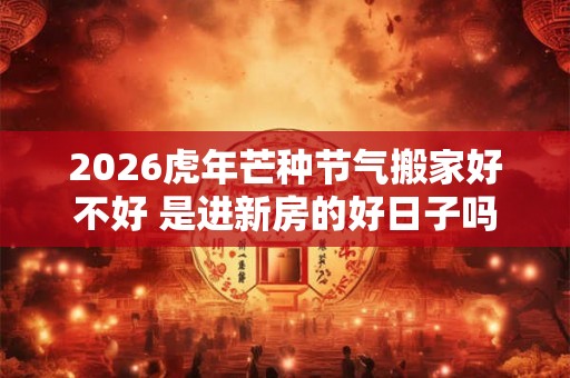 2026虎年芒种节气搬家好不好 是进新房的好日子吗