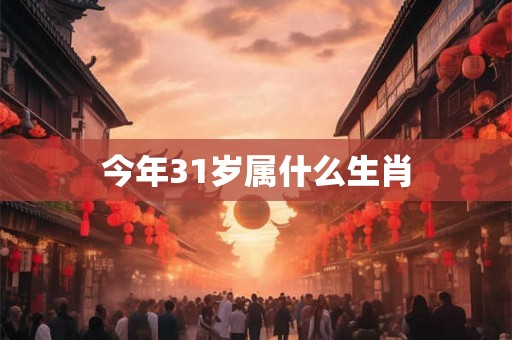 今年31岁属什么生肖