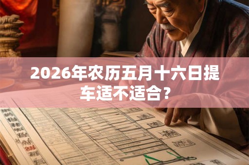 2026年农历五月十六日提车适不适合？