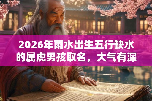2026年雨水出生五行缺水的属虎男孩取名，大气有深意的名字精选