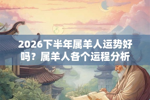 2026下半年属羊人运势好吗？属羊人各个运程分析