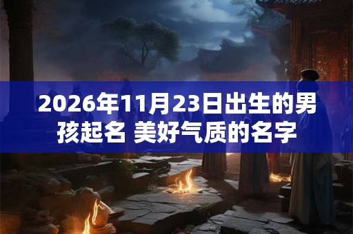 2026年11月23日出生的男孩起名 美好气质的名字