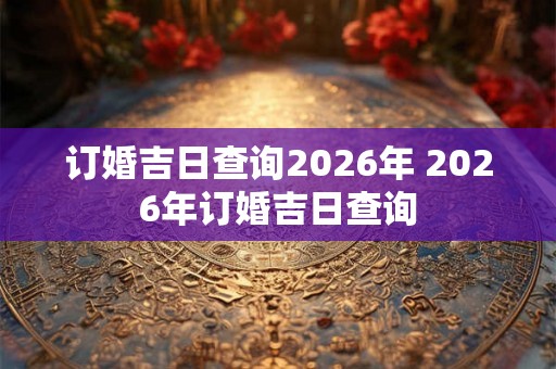 订婚吉日查询2026年 2026年订婚吉日查询