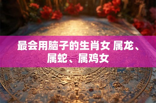 最会用脑子的生肖女 属龙、属蛇、属鸡女
