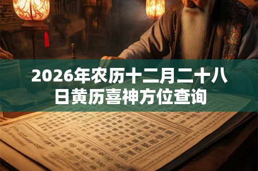2026年农历十二月二十八日黄历喜神方位查询 2026年农历十二月二十八日黄历喜神方位查询