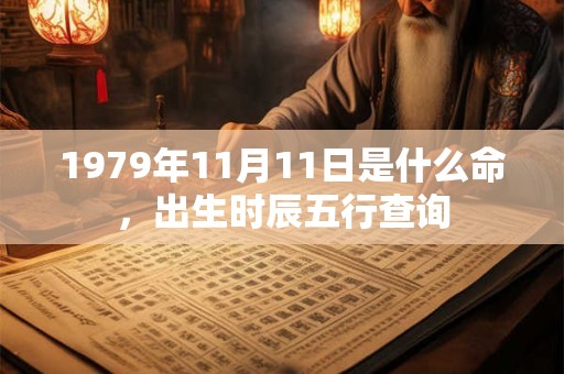 1979年11月11日是什么命，出生时辰五行查询