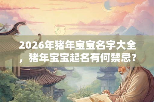 2026年猪年宝宝名字大全，猪年宝宝起名有何禁忌？