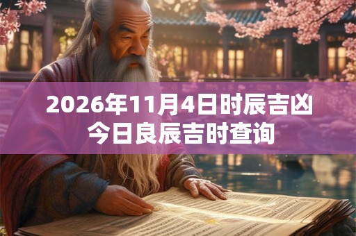 2026年11月4日时辰吉凶 今日良辰吉时查询