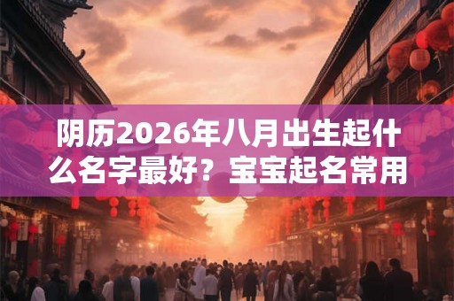 阴历2026年八月出生起什么名字最好?宝宝起名常用字推荐! 阴历2026年八月出生起什么名字最好?宝宝起名常用字推荐!