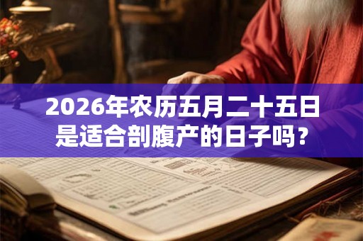2026年农历五月二十五日是适合剖腹产的日子吗？